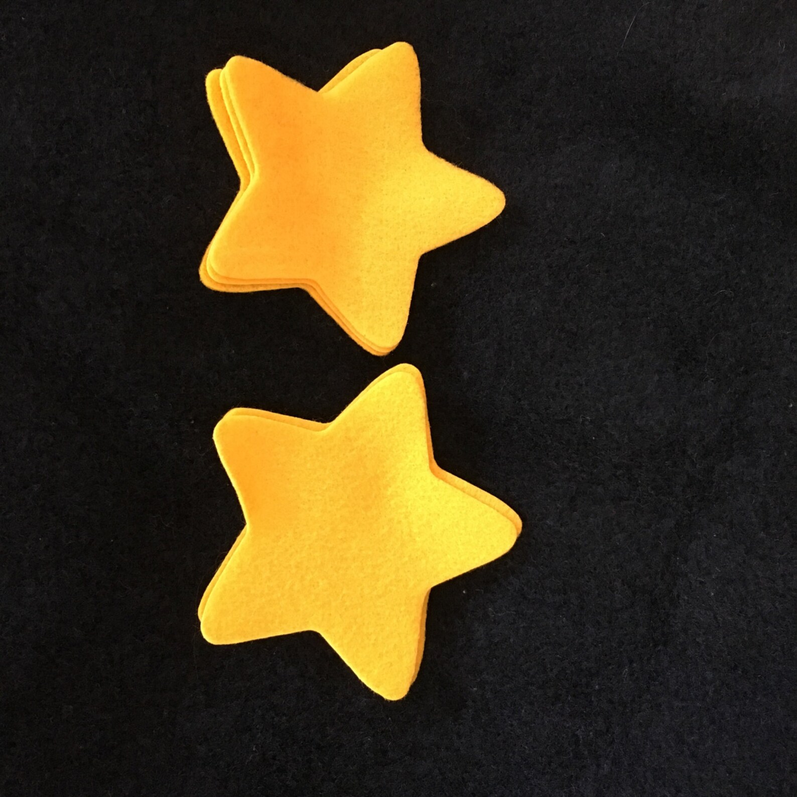Puffy Gold Felt Star Die Cut Starsdecorationscut Out Felt Etsy
