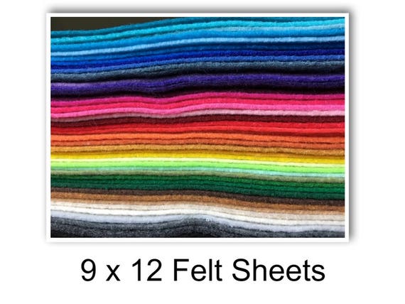 FabricLA Acrylic Felt Sheets For Crafts - Soft Precut 9 X 12