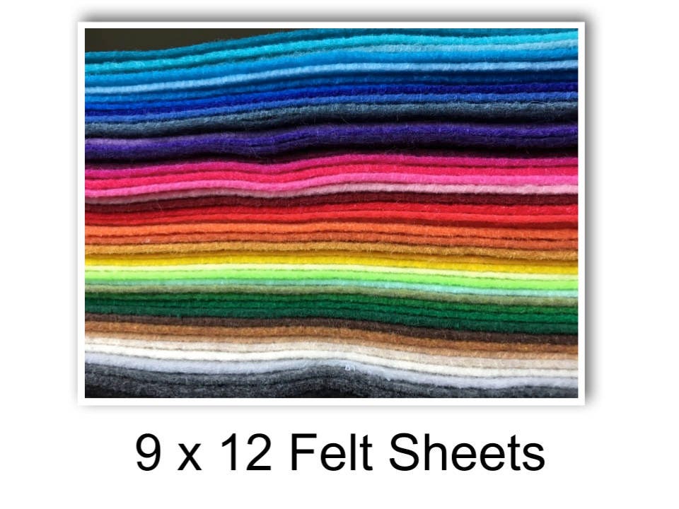 Felt Fabric Sheets Bulk Lot of 15 9x12 Kunin Rainbow Felt Lot Felt Fabric Sheets Bulk Lot of 15 9x12 Kunin Rainbow Felt Lot