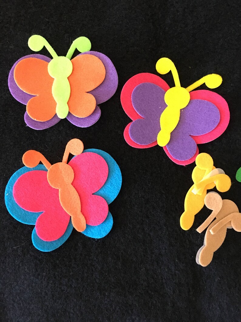 Butterflydiy Kitsrainbow Colors Butterfliesfelt Die Cut Etsy