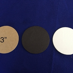 3 Inch Chipboard Circle Die Cuts-8 Circle Blanks-Unfinished-Decoration-Raw Chipboard Circle-Game Pieces-Blank Surface-Mixed Media-Ornaments