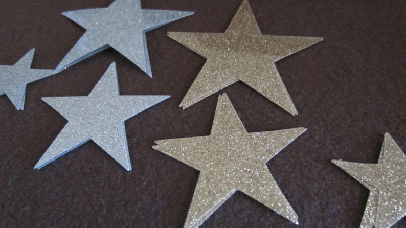 Glitter Stars-Iron On Glitter Vinyl-Stars Appliques-Bible | Etsy