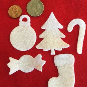 Christmas Set 2-Felt Shapes-Wax Dipping Felt Samples-Bible Journaling-Planner-Embellishments-Essential Oil Samples-Felt Shapes-Quiet Books image 5