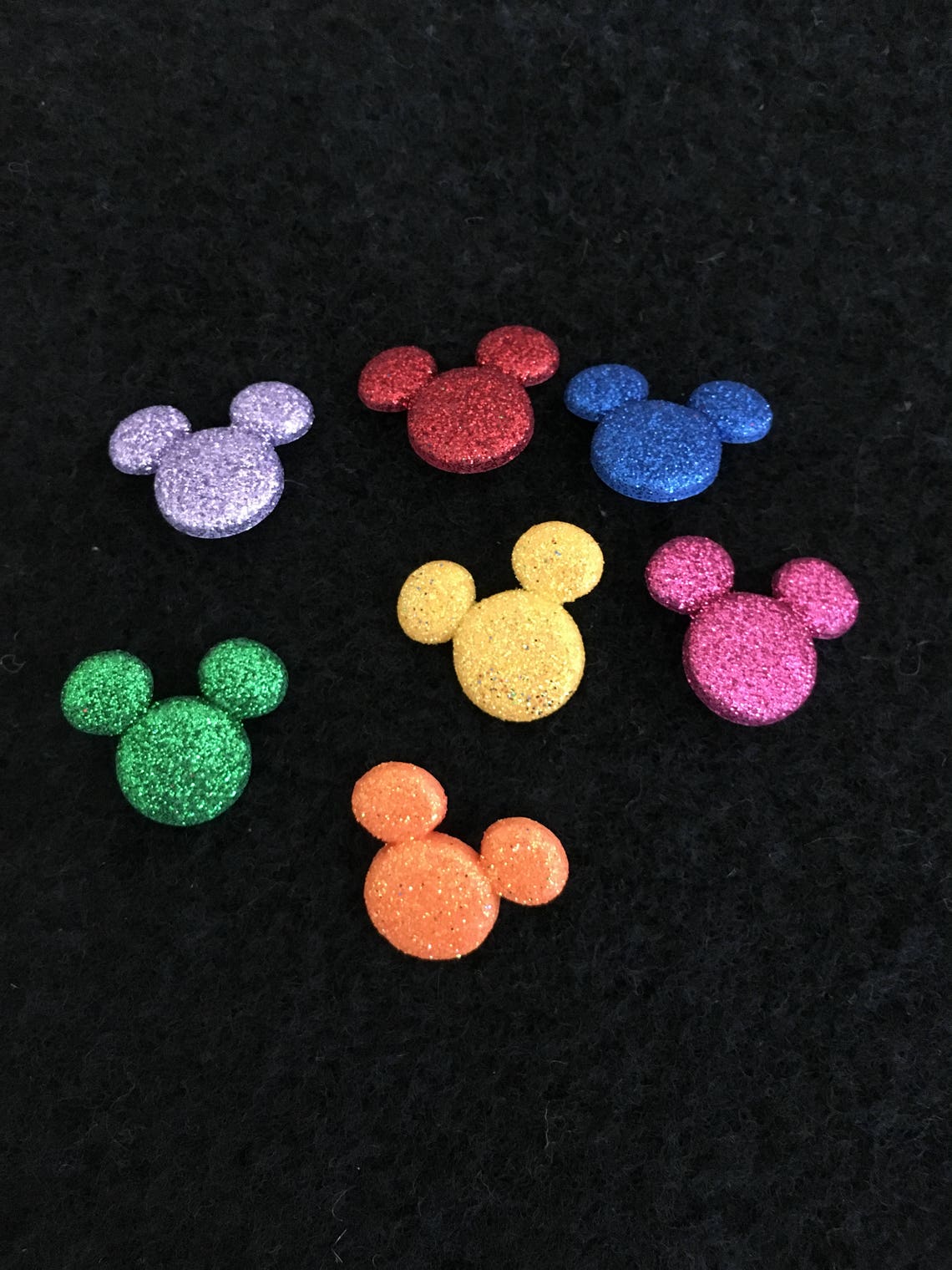 Glitter Mouse Ears Buttons-cartoon Mice Embellishments-iconic | Etsy