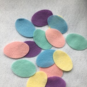 Felt Pastel Easter Egg Shapes Small Size 50 Die Cut Felt Eggs-DIY Crafts-Easter Pastel Colored Felt Egg Shapes-DIY Felt Spring Kit image 4