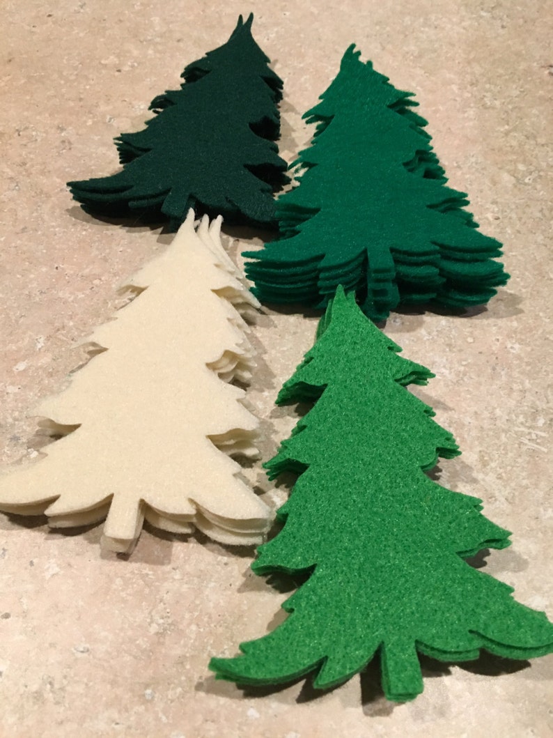 DIY Christmas Ornamentsfelt Tree Die Cut quiet Bookspine Etsy