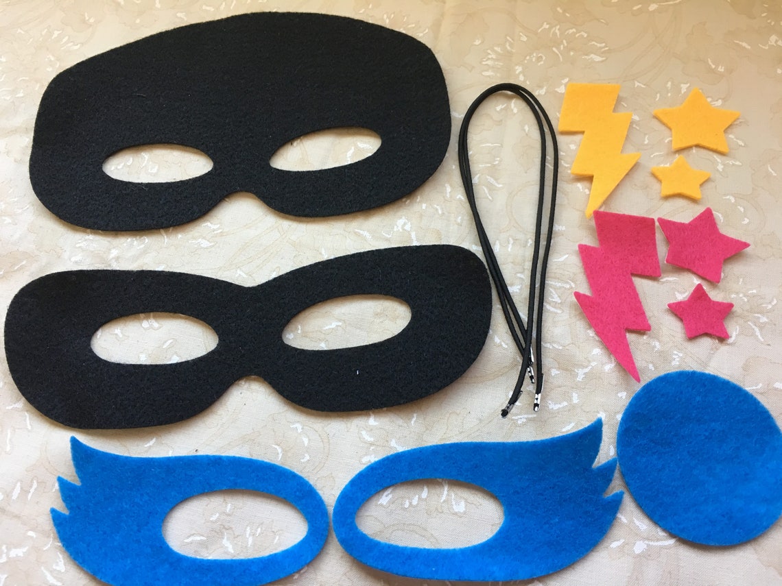 Felt Mask Kitdiy Mask Kitkids Craftsparty Decorationdress Etsy