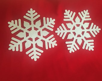 Extra Large Stiffened Felt Snowflakes #6-- Christmas Decorations-Costume Embellishments-Hanging Decorations