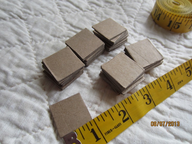 1-inch Chipboard Square Die Cuts-Square Blanks-Unfinished-Decoration-Raw Chipboard-Small Square-Game Pieces-Game Prototype-Blank Surface