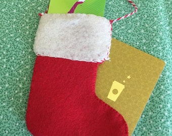 Felt Christmas Stocking Die Cuts-DIY Felt Stocking Ornaments-Holiday Decorations-Gift Card Holders-Stocking-Felt Cutouts-Money Holder Pouch