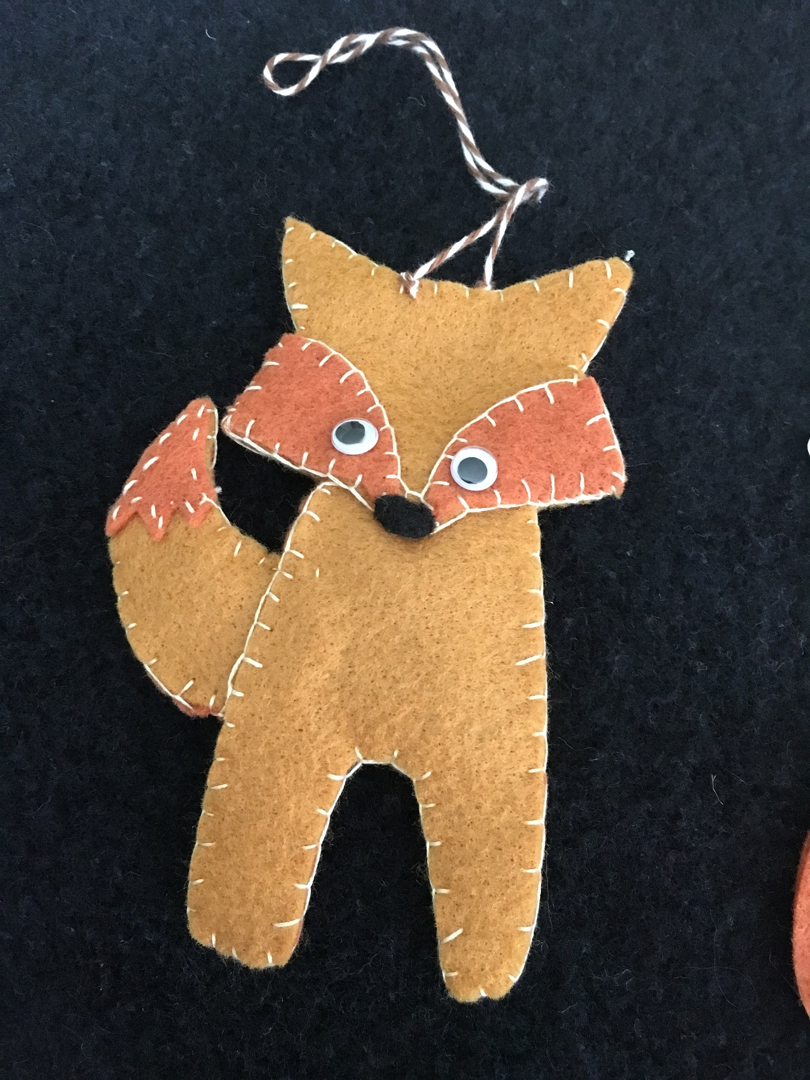 DIY Felt Fox Ornament Kitfelt Gift Tagfelt Fox Etsy