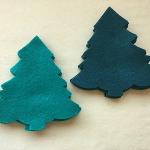 DIY Felt Christmas Trees Ornaments-Evergreen Trees Die Cuts-Christmas Stocking-Felt Appliques-Holiday Garland-Quiet Books-Bible Journaling