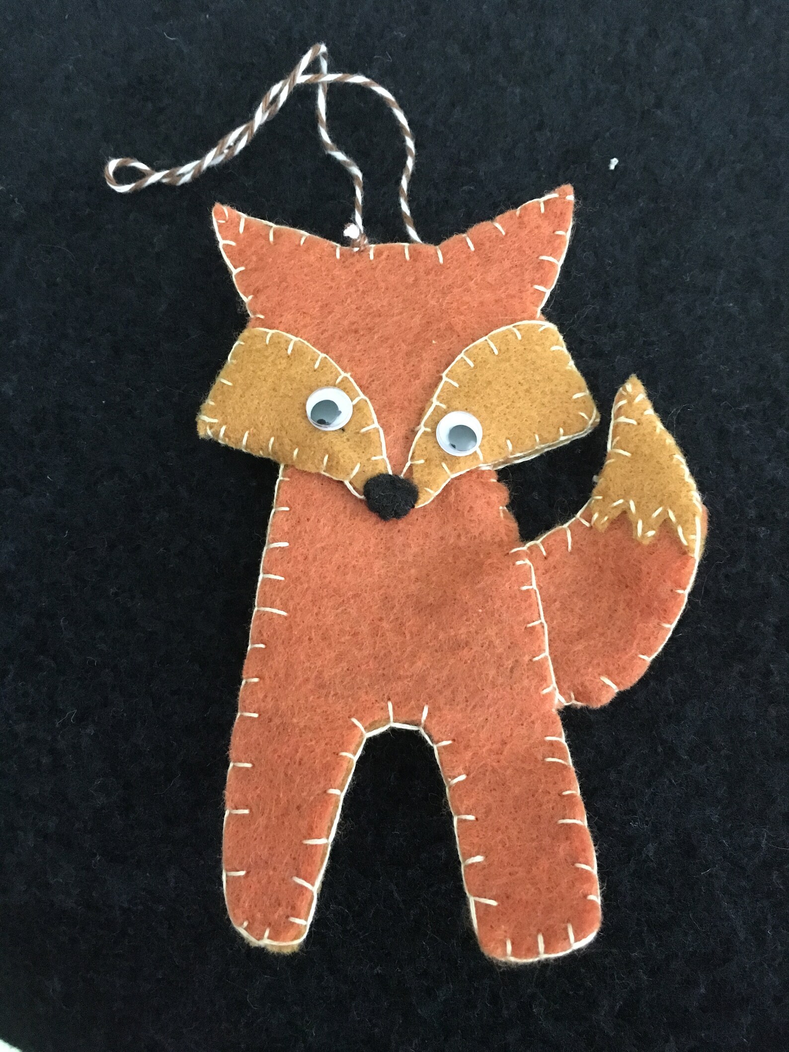DIY Felt Fox Ornament Kitfelt Gift Tagfelt Fox Etsy