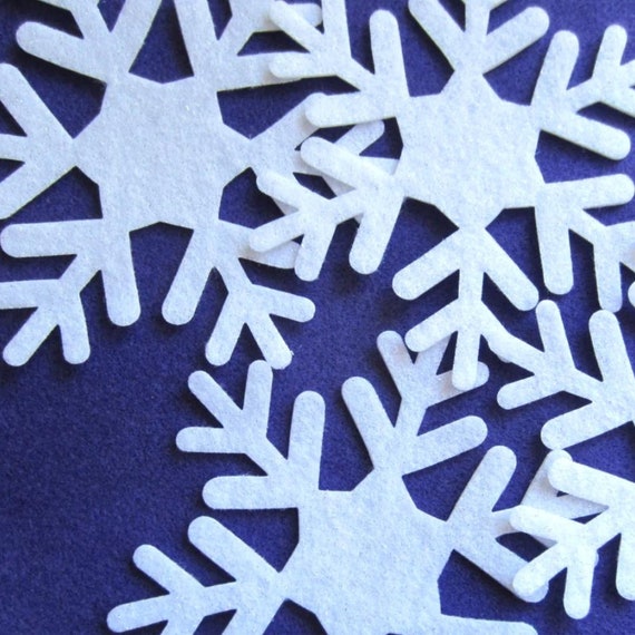 5 Inch Felt Snowflakes 9 Quilting-fabric Appliques-hair Accessories  Decorations-costume Embellishments 