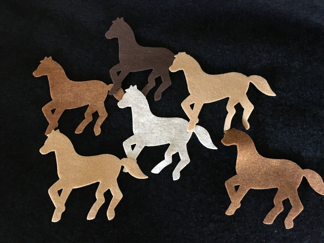 Felt Horse Die Cutdiy Horse Ornamentsfelt Horse Appliquesdiy Kids