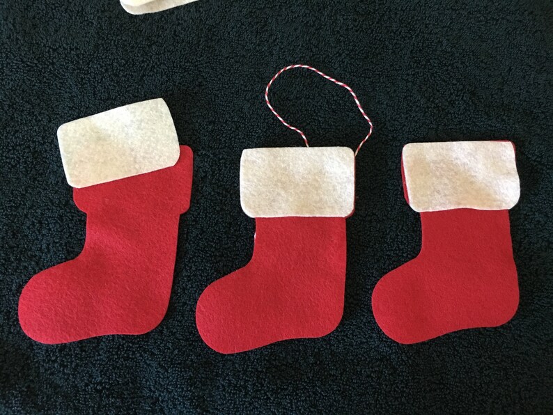 Felt Christmas Stocking Die Cutsdiy Felt Stocking Etsy