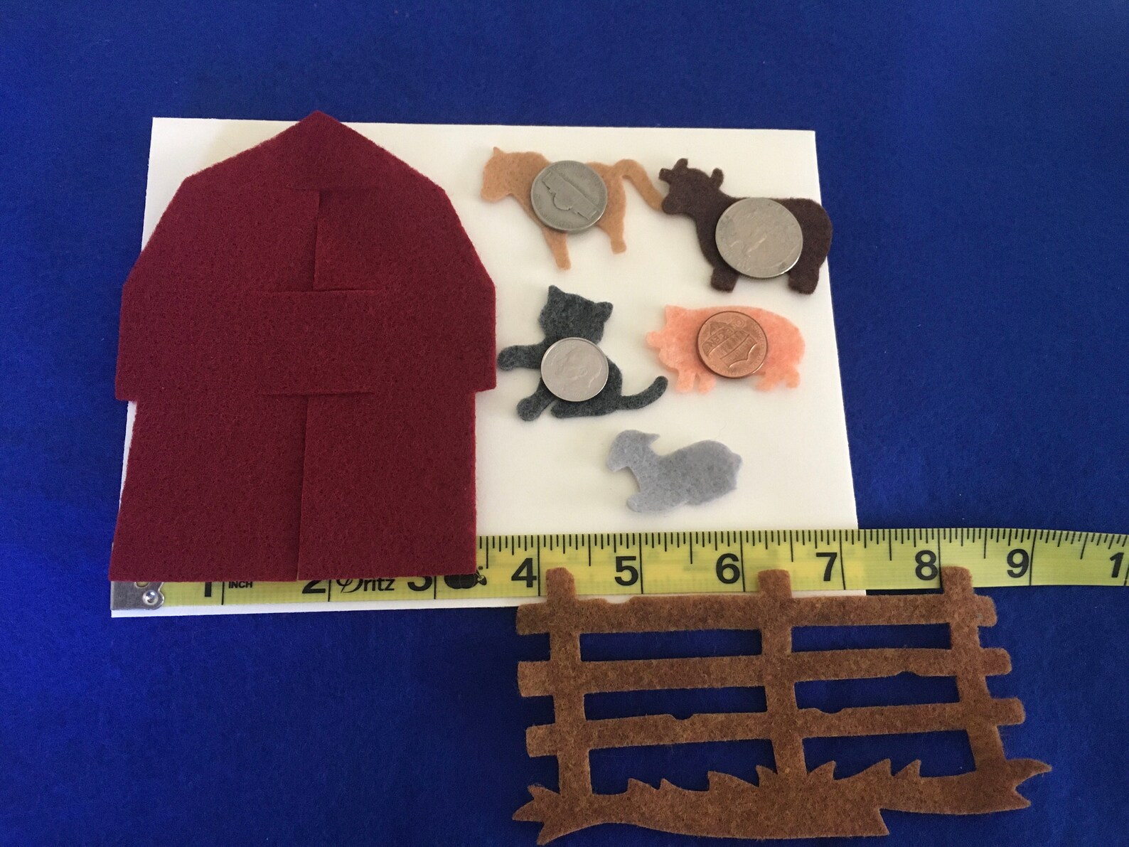 Felt Barn-farmyard Kit-barnyard Animals-diy Christmas Ornaments ...