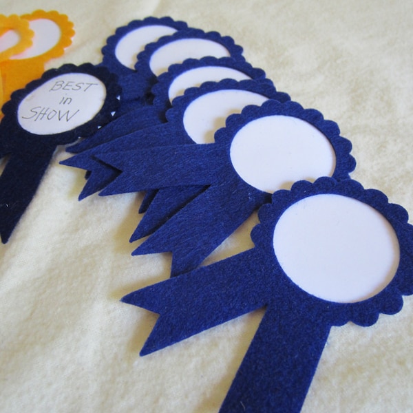 Prize Ribbons- First Place-Blue and Gold AWARD Ribbon-Felt Award Ribbons-Trophy Ribbons-Quiet Books-Winners Felt Ribbon-Prize Ribbon