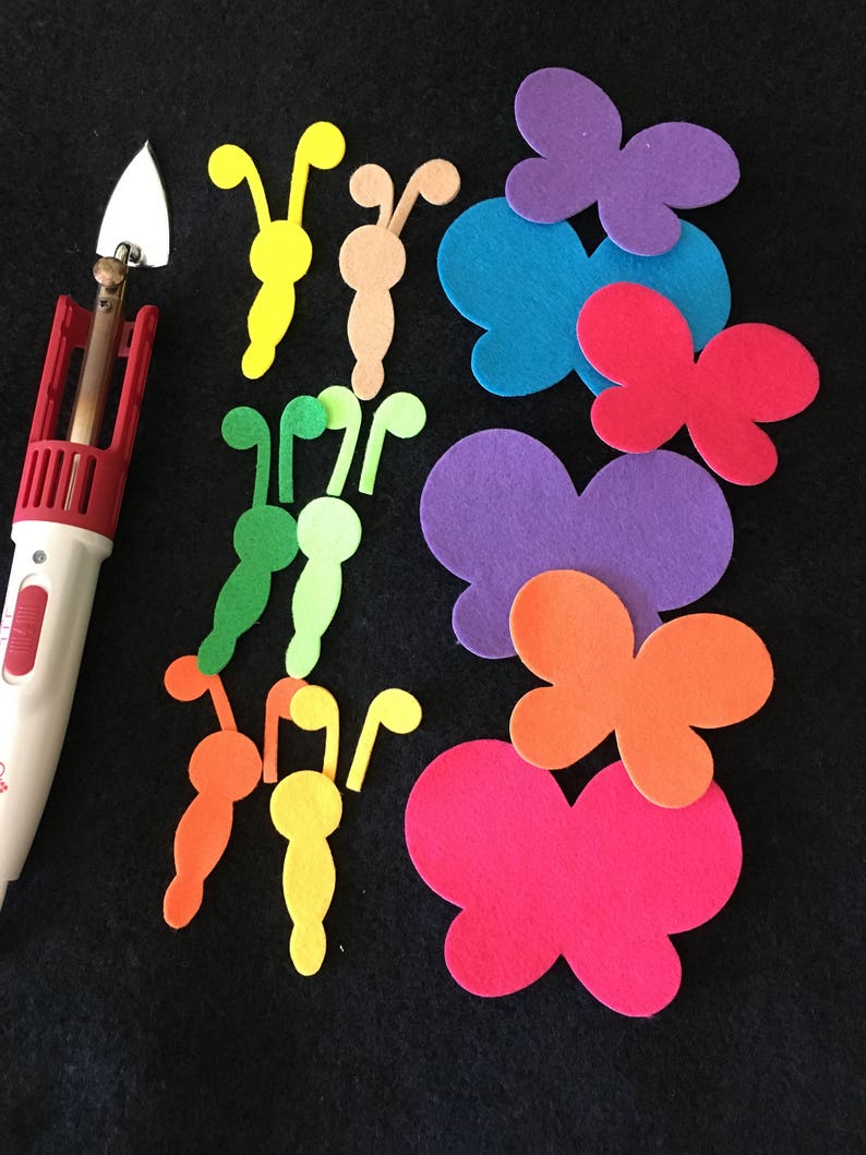 Butterflydiy Kitsrainbow Colors Butterfliesfelt Die Cut Etsy