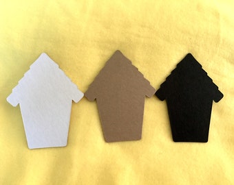 Rustic Birdhouse Die Cuts-Chipboard Bird Houses-Spring Home Decor-Unfinished Bird House-Blanks-House Shape-Farm Style Decor-Paper Crafts