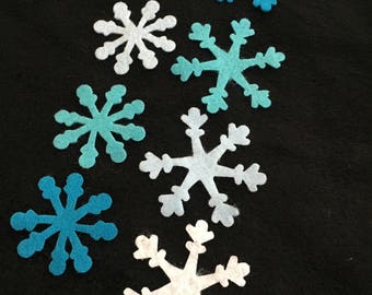 5 Inch Felt Snowflakes 9 Quilting-fabric Appliques-hair
