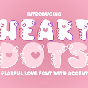 Police HeartDots pour la Saint-Valentin : police Love Rounded, lettres pétillantes, ludique (OTF, TTF)