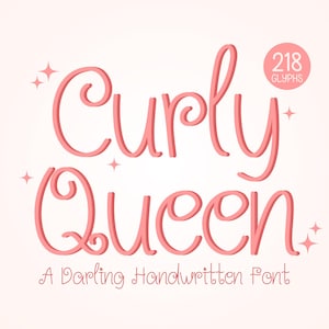 Fuente Curly Queen: Fuente manuscrita femenina (OTF, TTF)