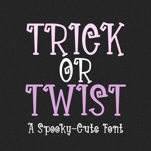 Trick or Twist Spooky Halloween-typsnitt: Lockigt, udda typsnitt, rolig magisk bokstäver (OTF, TTF)