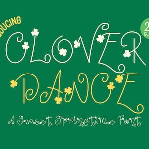Clover Dance-typsnitt: St Patrick's Day Shamrock-typsnitt (OTF, TTF)