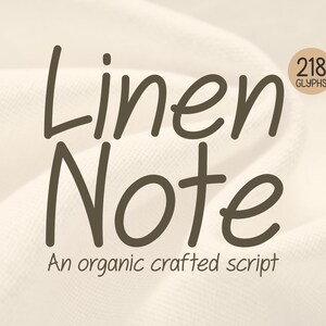 Linen Note オーガニック手書きフォント：クリーンなスクリプト、ナチュラルなミニマル書体（OTF、TTF）