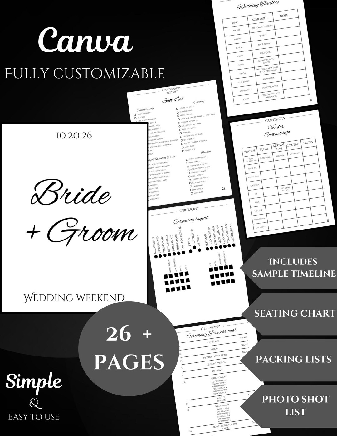Wedding Weekend Binder - Etsy