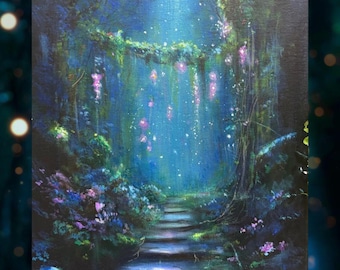 Mystical Forest Path Art Print: Signed Fantasy Wall Decor