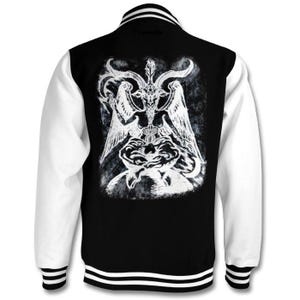 Baphomet occult Gothic varsity jacket