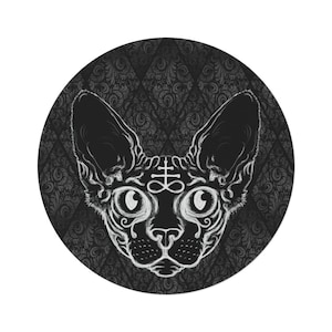 Black Cat Round Rug