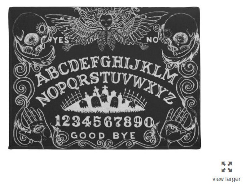 Ouija Board Area Rug In Black