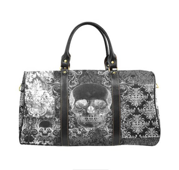 Shabby Chic Skull Waterproof Handbag | Etsy