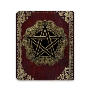 Cartera con libro de hechizos de pentagrama