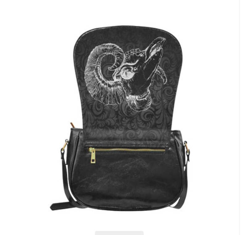 Ram Skull Saddle bag