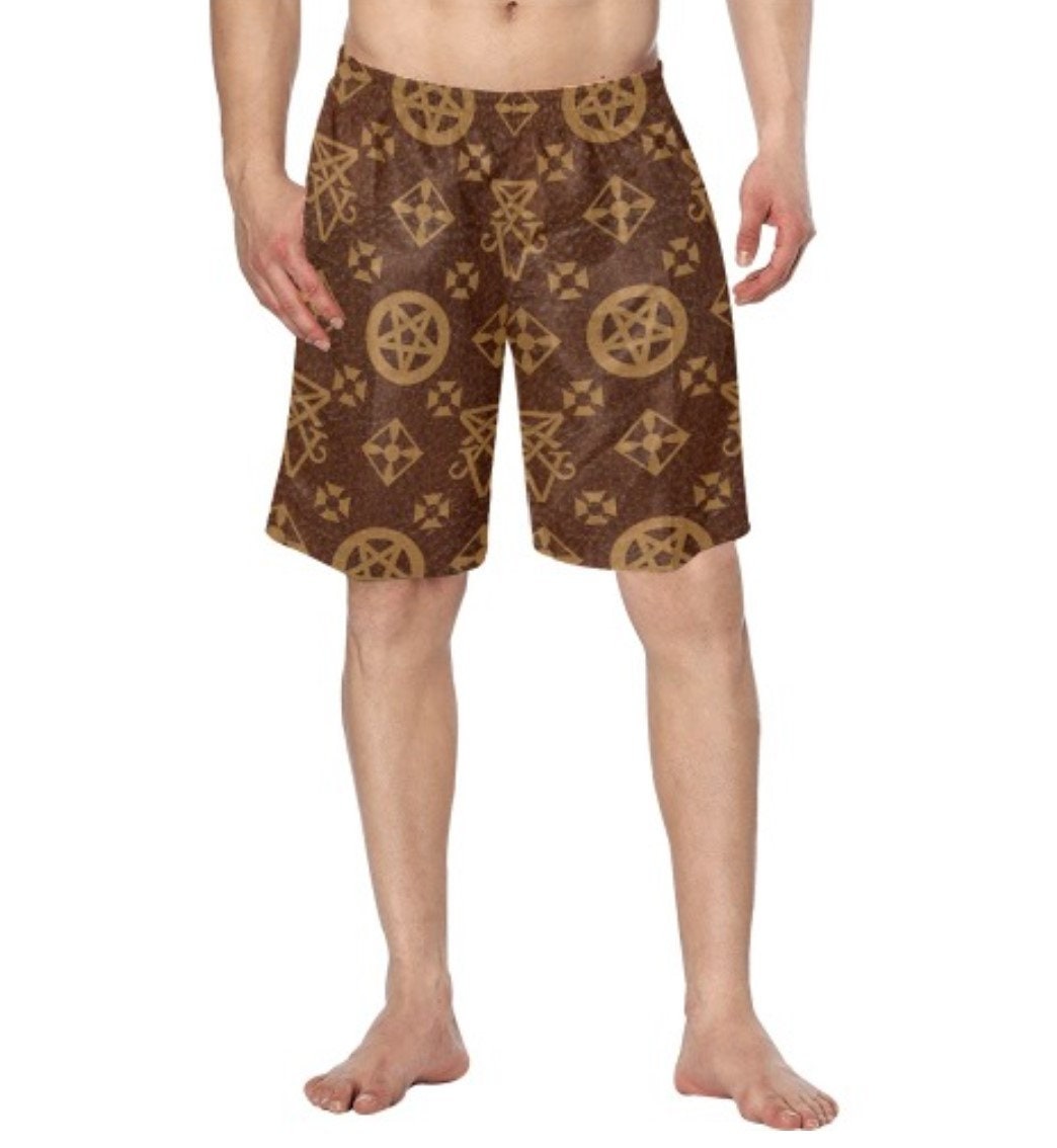 100% Authentic Louis Vuitton Trunks Shorts Vintage Swim Size M Medium  Monogram