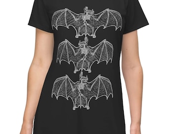 Sukienka-t-shirt z nadrukiem Bat Bones All Over