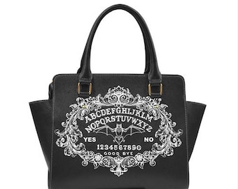 Ornate Bat Ouija Board Czarna Torebka Na Ramię