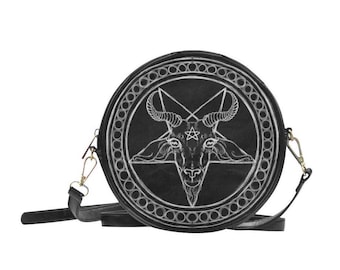 Baphomet Goat Round Sling Bag