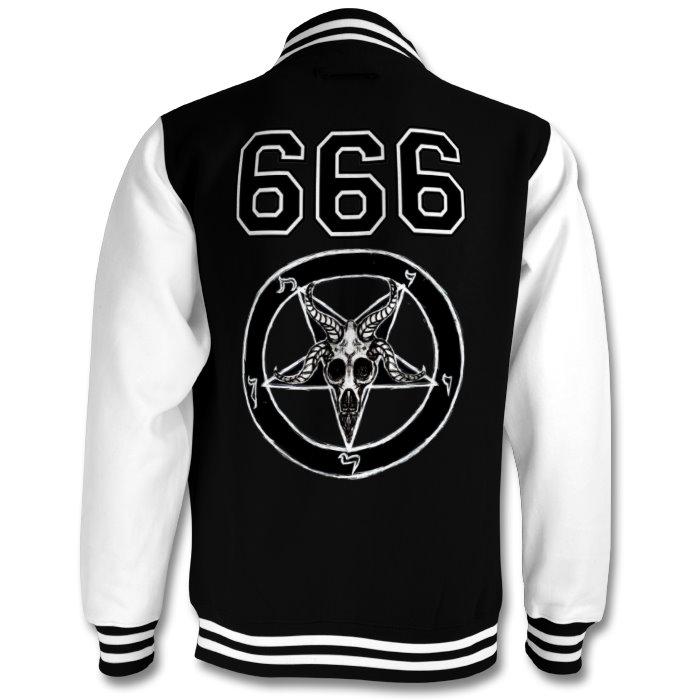 世界有名な Team Satan Etsy - Jacket Varsity 666 Pentagram トップス