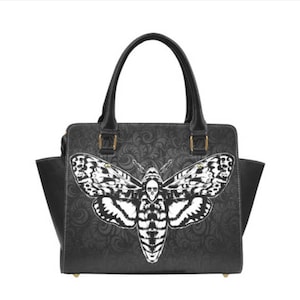 Death Head Moth Shoulder Handbag