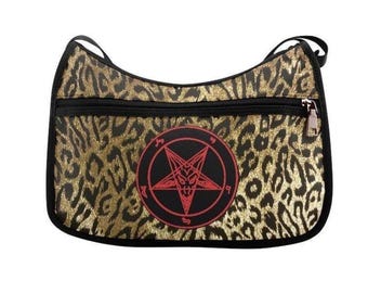 Electric Hellfire Baphomet Hobo Bag