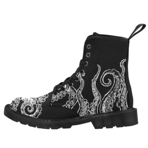 Skull With Octopus Tentacles Women's Handcrafted Premium Boots V2