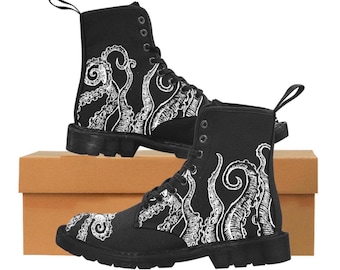 Botas com tentáculos para mulheres