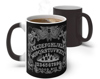 Coffee Mug Coaster Gift Set Personalized coffee cup Ouija Board Ceramic Tea 