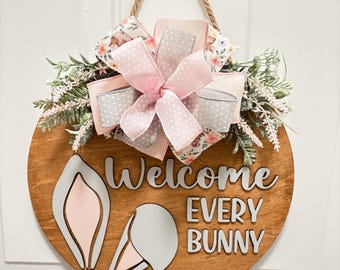 Easter Bunny Door Hanger | Welcome Every Bunny