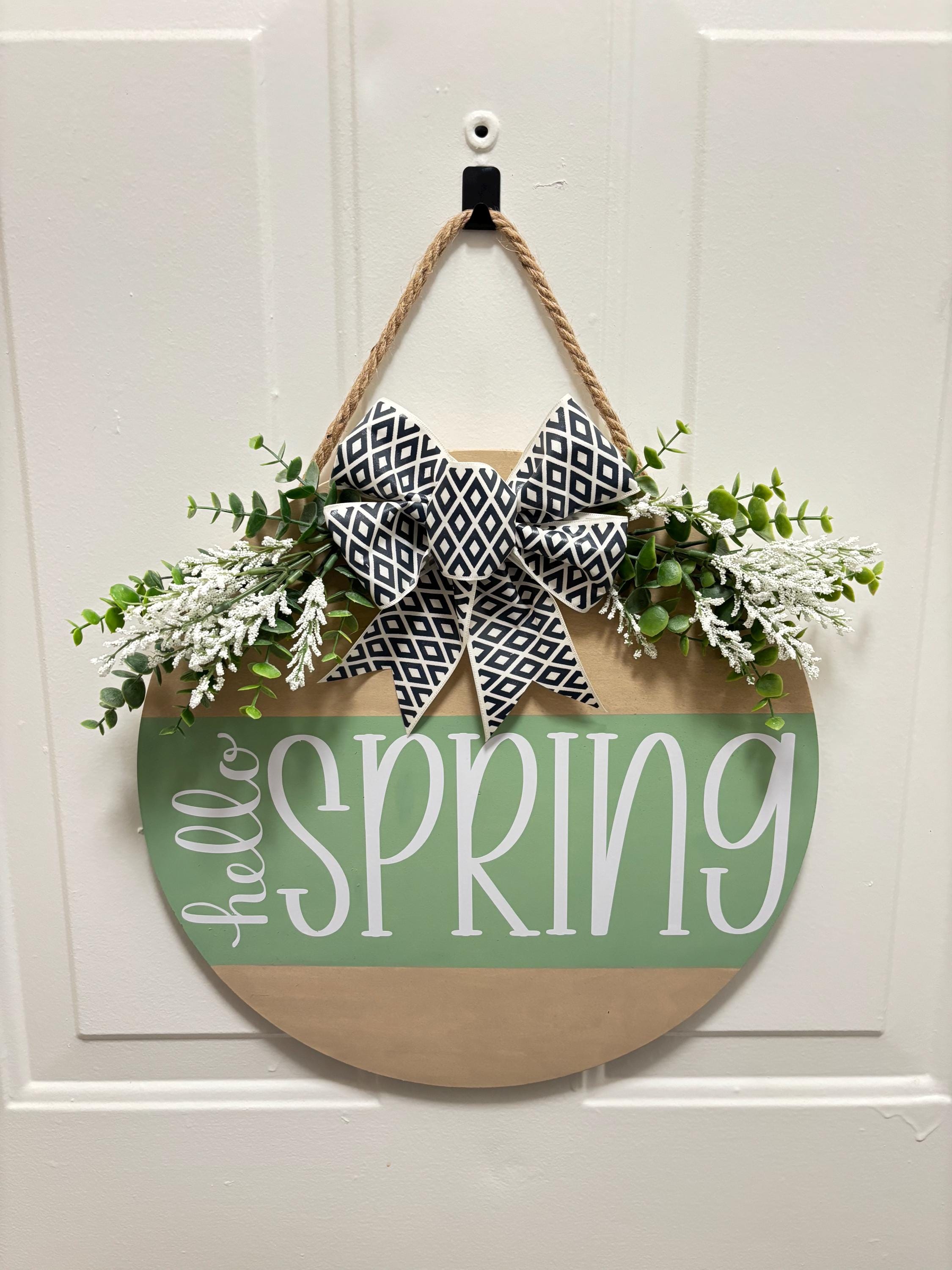 Hello Spring Door Sign - Etsy